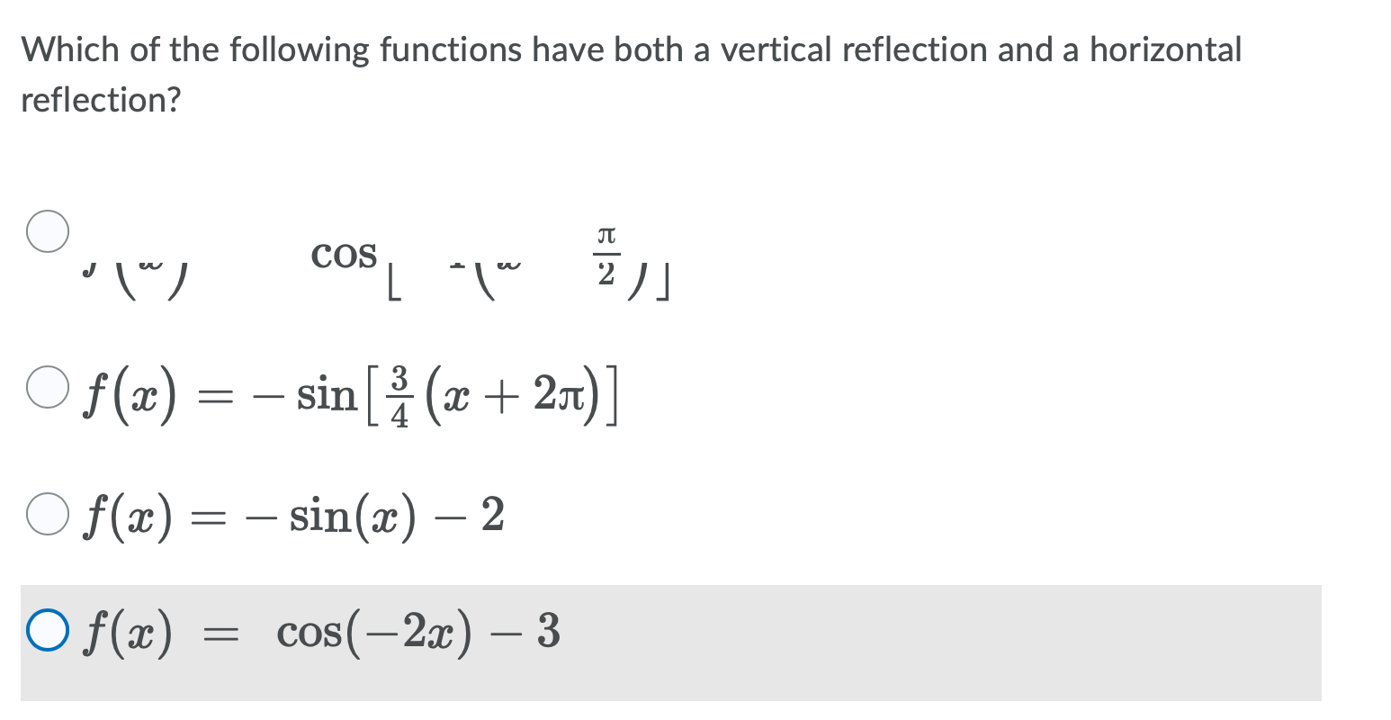 Solved Which of the following functions have both a vertical | Chegg.com