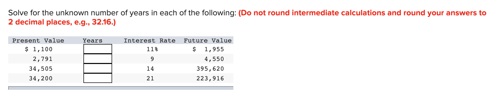 Solved Solve For The Unknown Interest Rate In Each Of The 