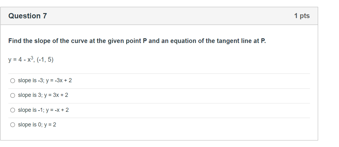 Solved Find the slope of the curve at the given point P and | Chegg.com