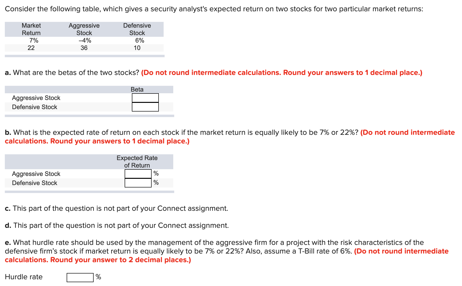 Solved B. What Is The Expected Rate Of Return On Each Stock | Chegg.com