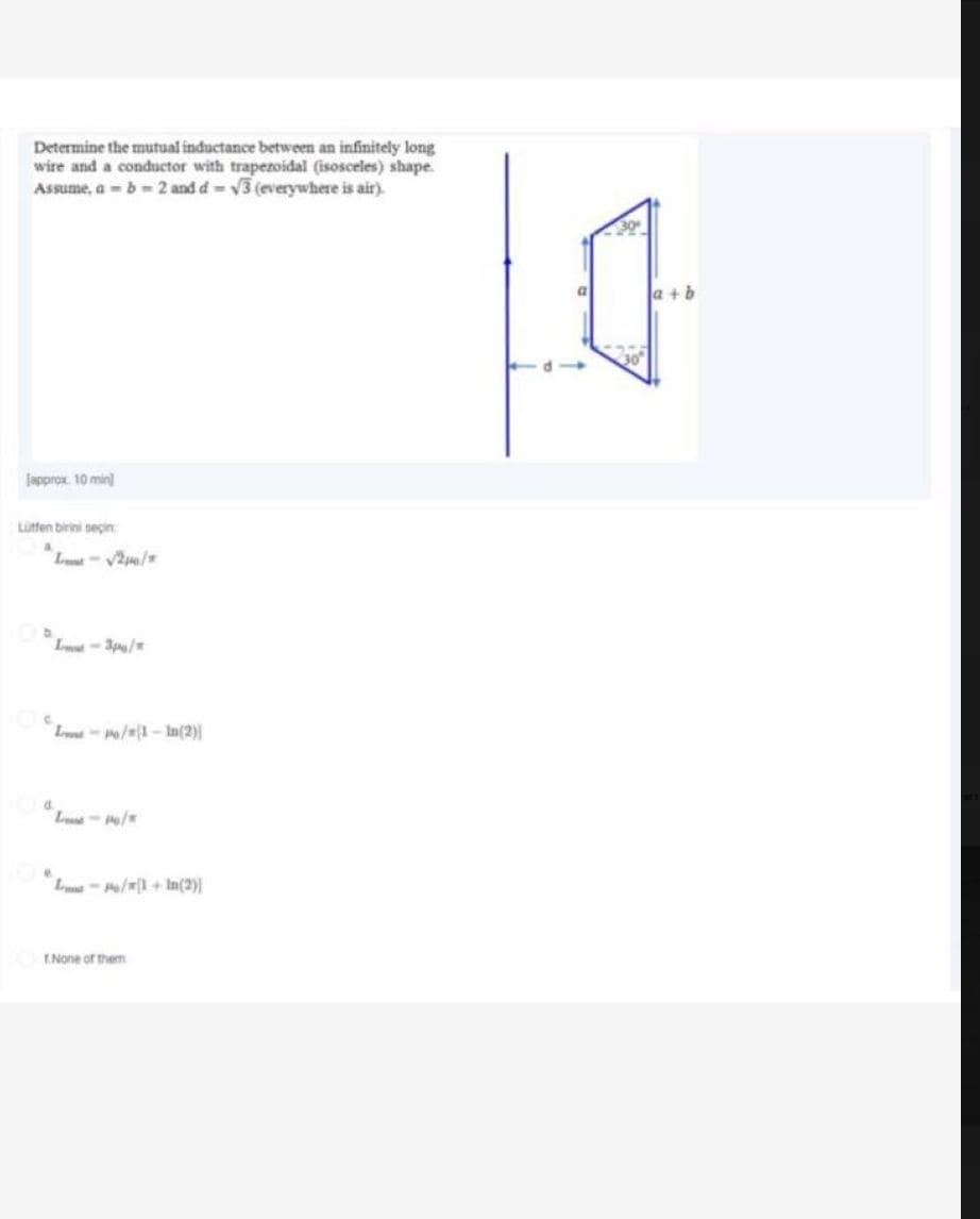 Solved Determine The Mutual Inductance Between An Infinitely | Chegg.com