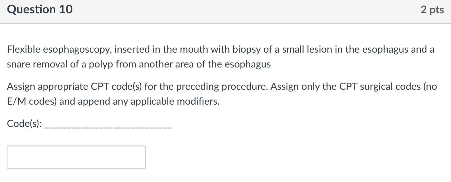 Instructions: Assign appropriate CPT code(s) for the | Chegg.com
