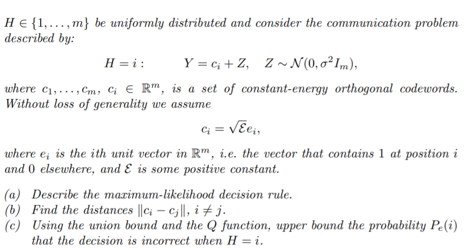 He 1 M Be Uniformly Distributed And Conside Chegg Com