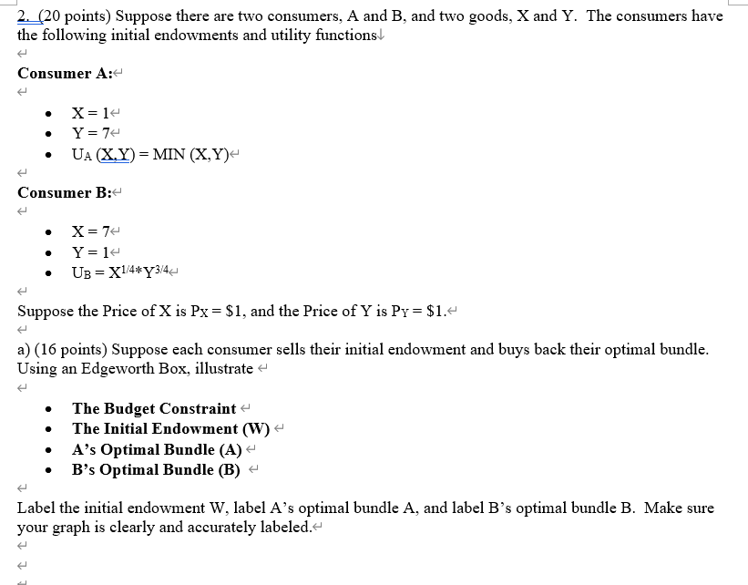 Solved Questions - 2 (20 points) You have the following