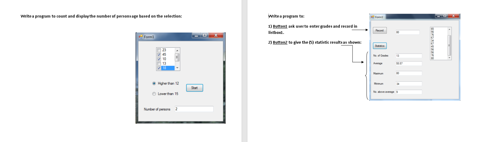Solved Write a program to count and display the number of | Chegg.com