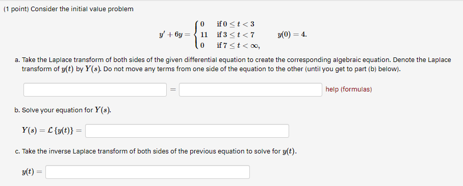 Solved Consider The Initial Value Problem Y 6y 0110 Chegg Com