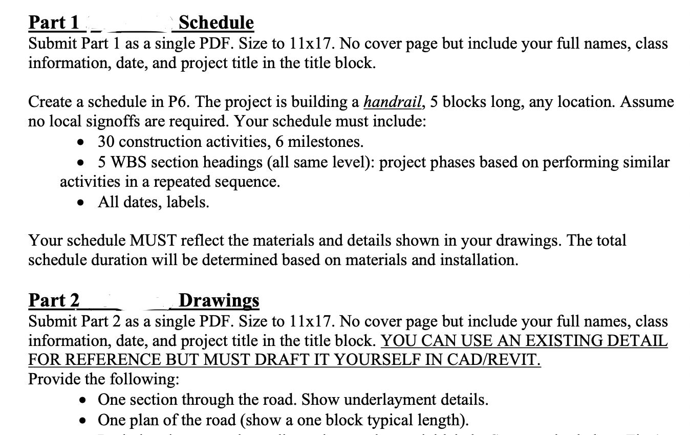 Solved Submit Part Part 1 −1 As A Single PDF. Size To | Chegg.com