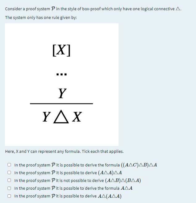 Solved Consider a proof system P in the style of box-proof | Chegg.com