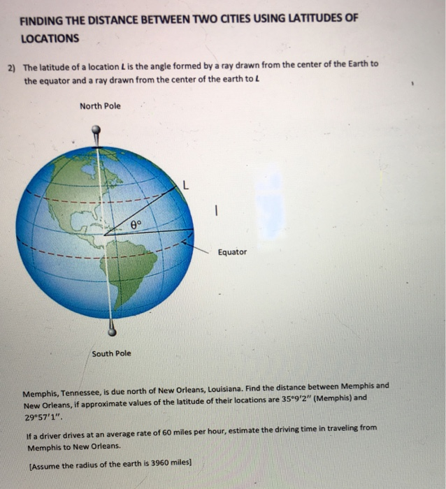 Solved FINDING THE DISTANCE BETWEEN TWO CITIES USING | Chegg.com