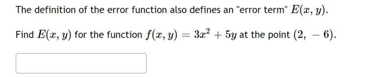 Solved The definition of the error function also defines an | Chegg.com