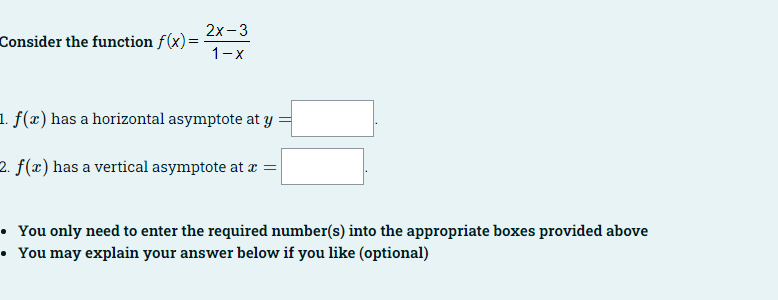 Solved Consider The Function F X 1−x2x−3 1 F X Has A