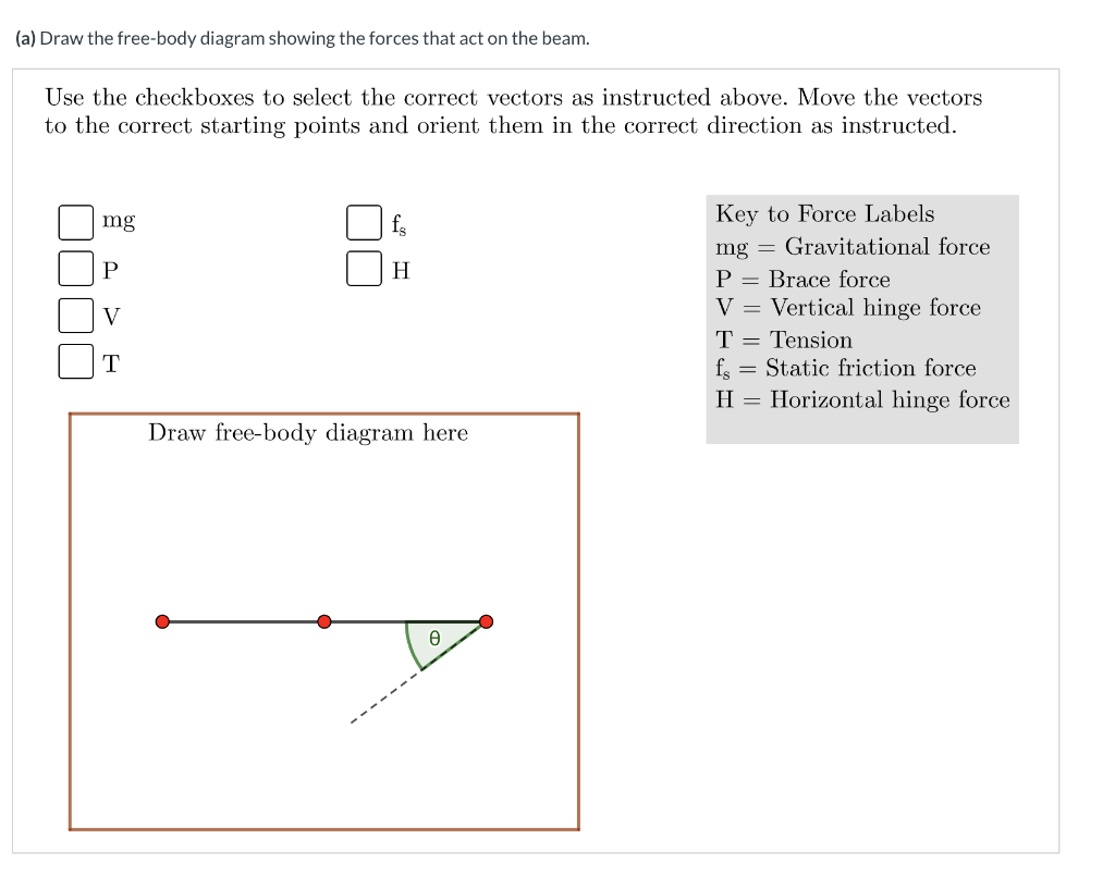 Solved = The drawing shows a uniform horizontal beam