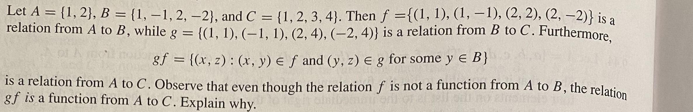 Solved Let A={1,2},B={1,−1,2,−2}, and C={1,2,3,4}. Then | Chegg.com