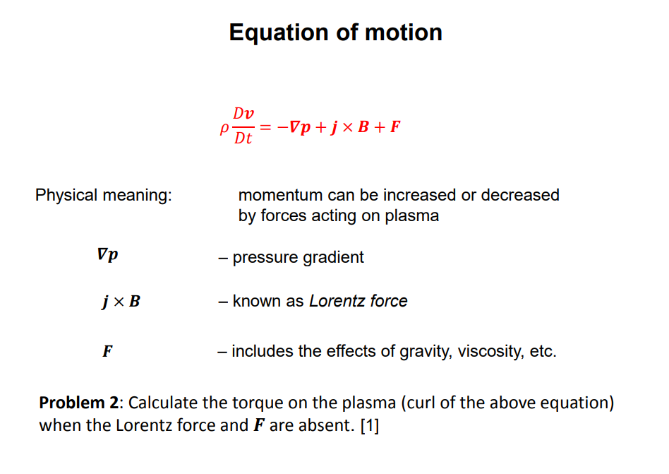 Solved Equation Of Motion Dv Dt Physical Meaning Momentum Chegg