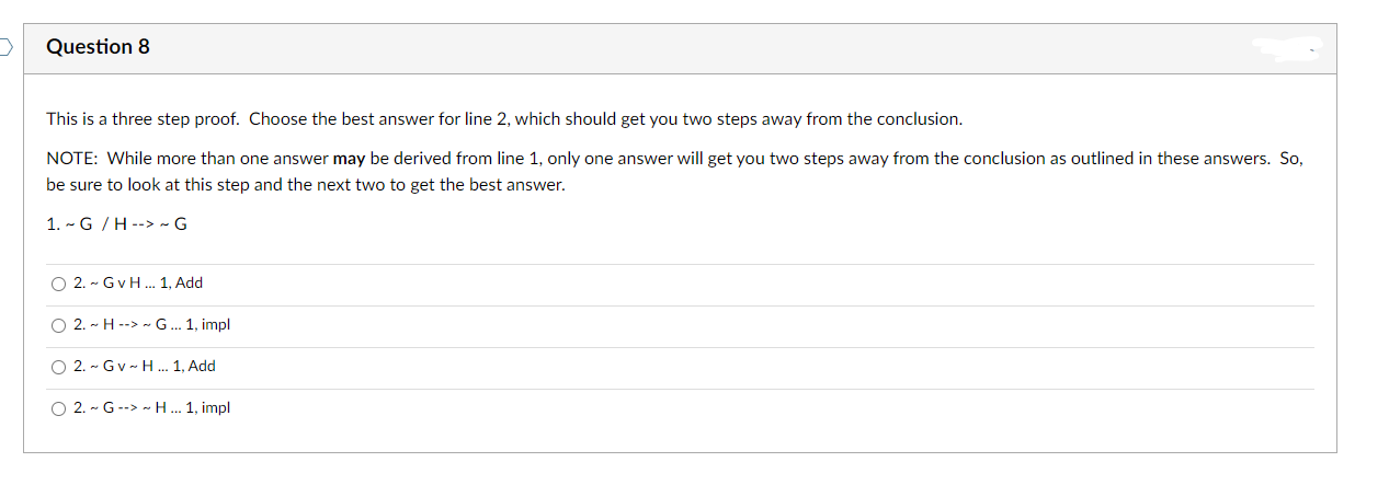 This is a three step proof. Choose the best answer | Chegg.com