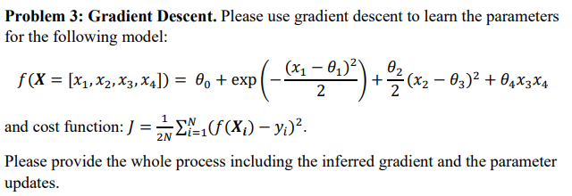 Problem 3: Gradient Descent. Please Use Gradient | Chegg.com