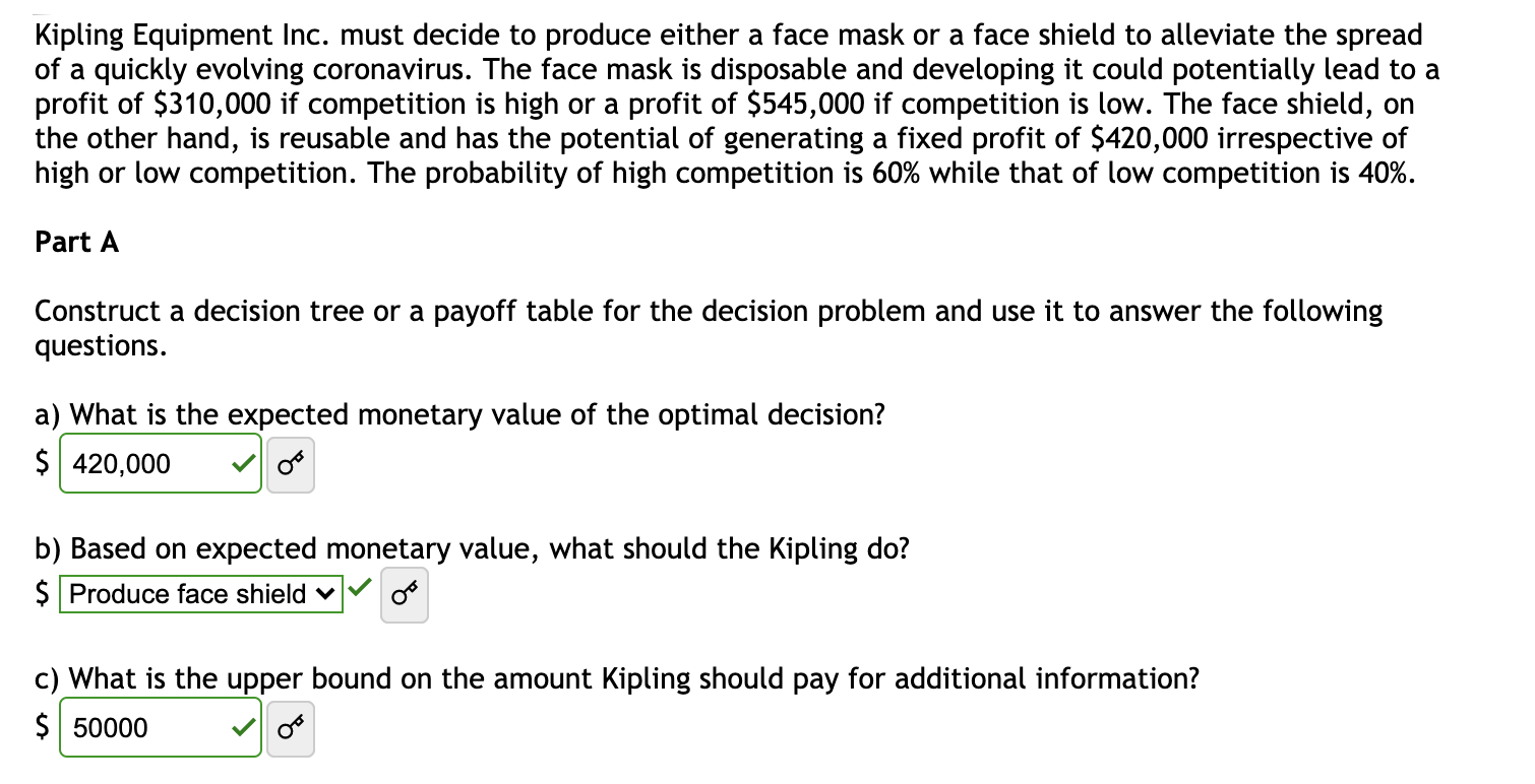 Solved Kipling Equipment Inc. must decide to produce either | Chegg.com