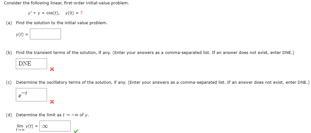 Solved Consider the following linear, first-order | Chegg.com