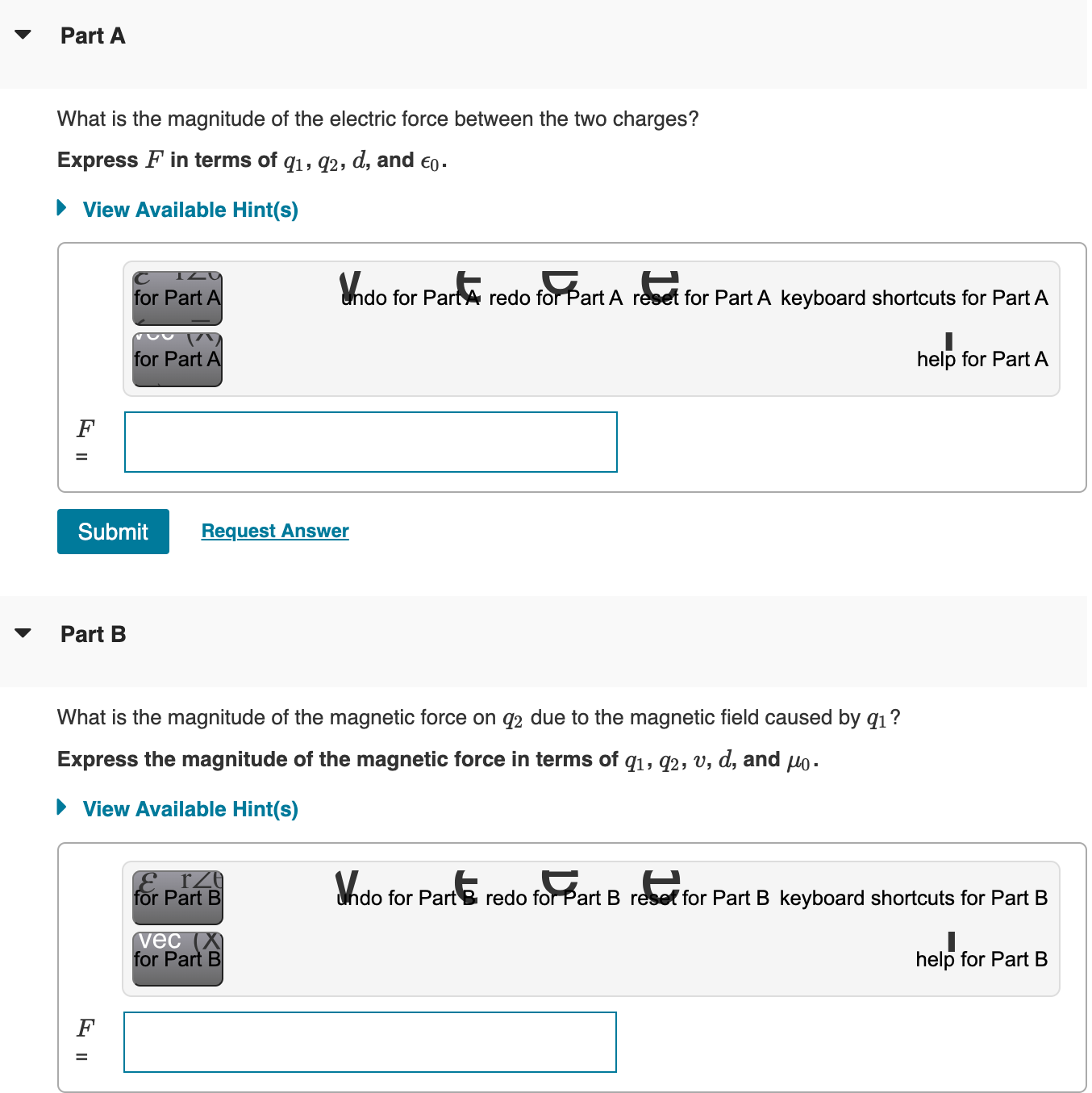 Solved What is the magnitude of the electric force between | Chegg.com