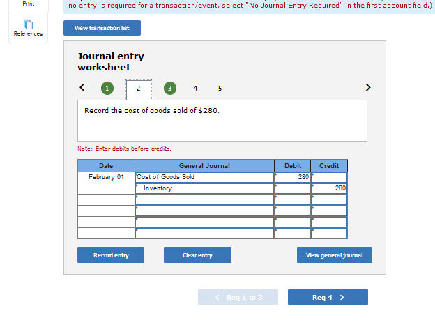 Solved Journal Entry Worksheet (2) 3 ( 3 Record The Sales On | Chegg.com