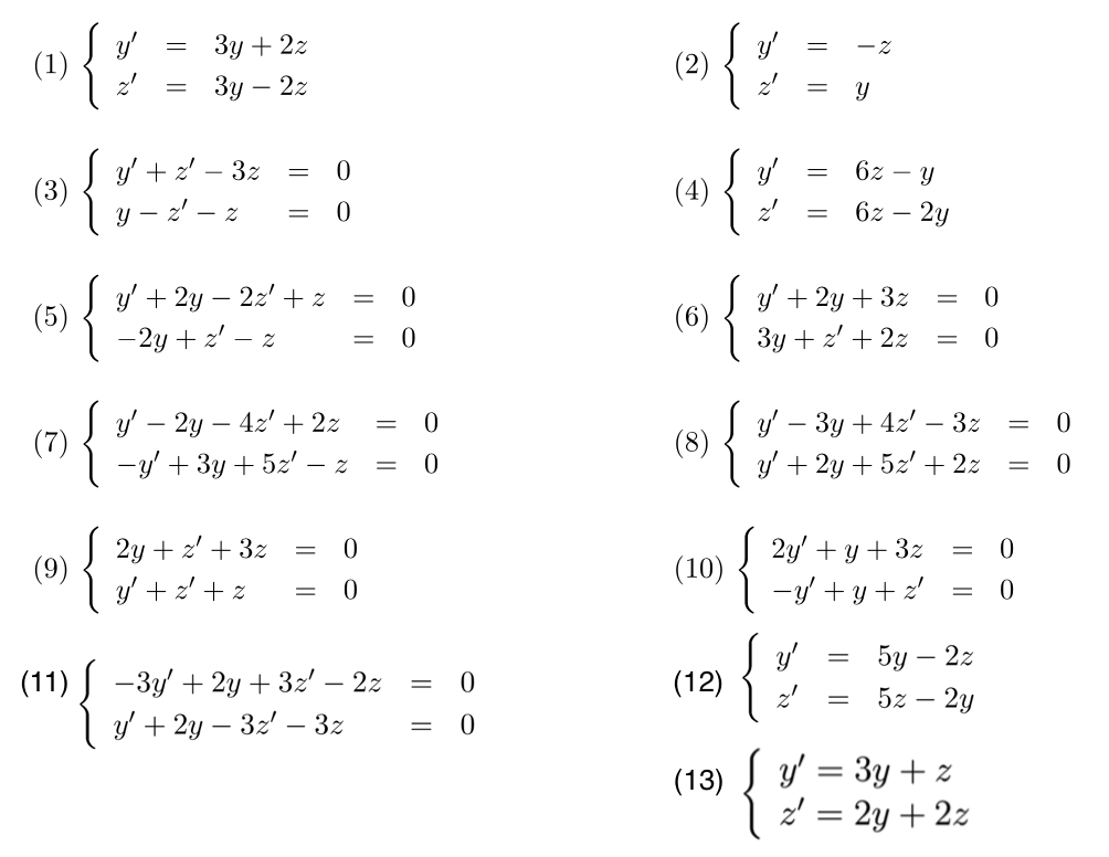 Solved Solve the next systems of linear differential | Chegg.com