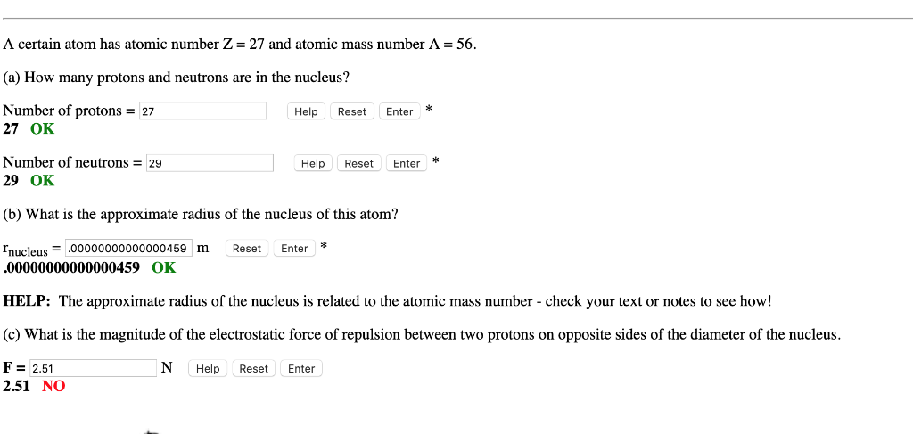 the atomic number z of an atom equals the number of