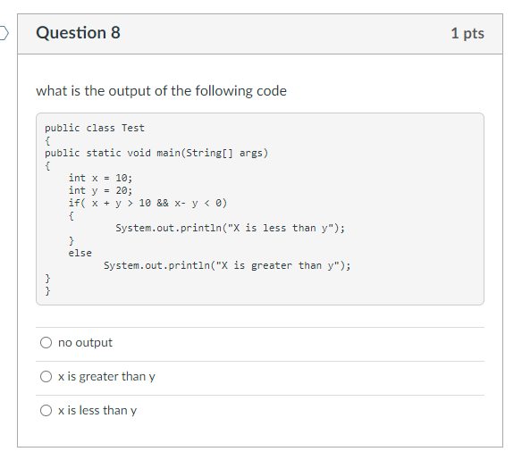 Solved > Question 4 1 pts which one of the following | Chegg.com