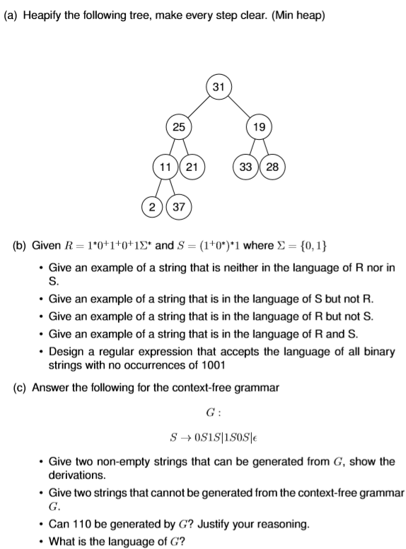 Solved (a) Heapify the following tree, make every step | Chegg.com