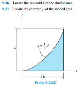 Solved 9-26. Locate the centroid 9-27. Locate the centroid | Chegg.com