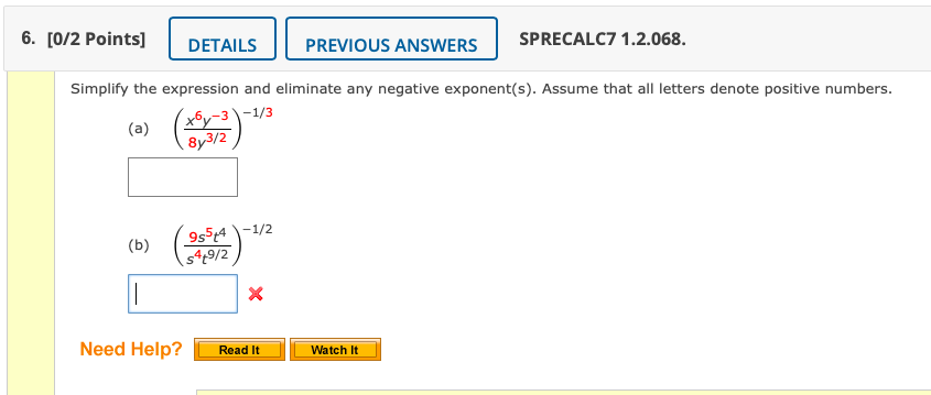 Solved 6 [0 2 Points Details Previous Answers Sprecalc7