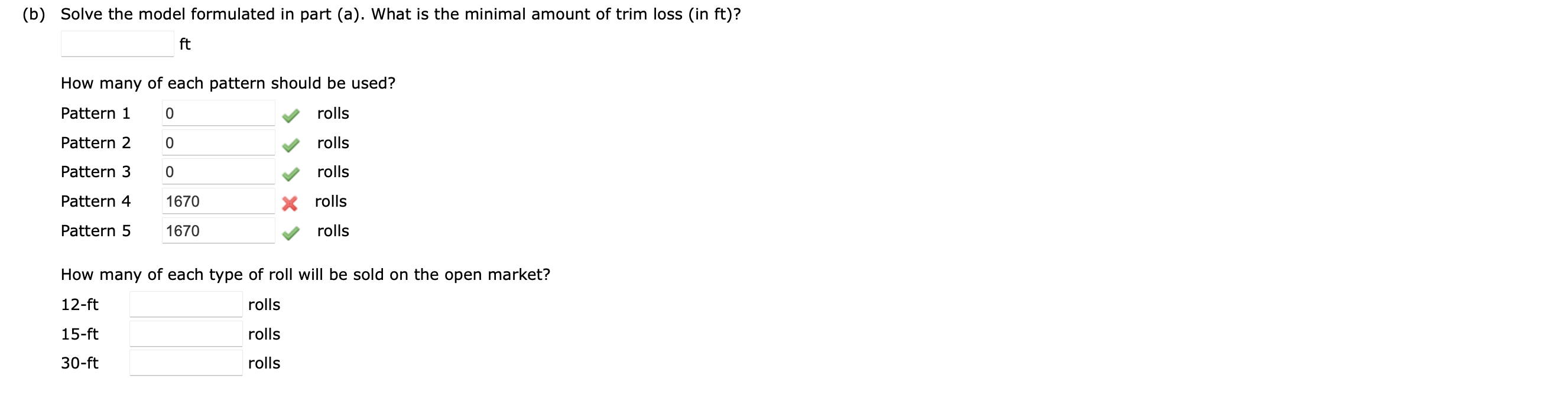 Solved Trim loss is the leftover paper from a pattern (e.g.,