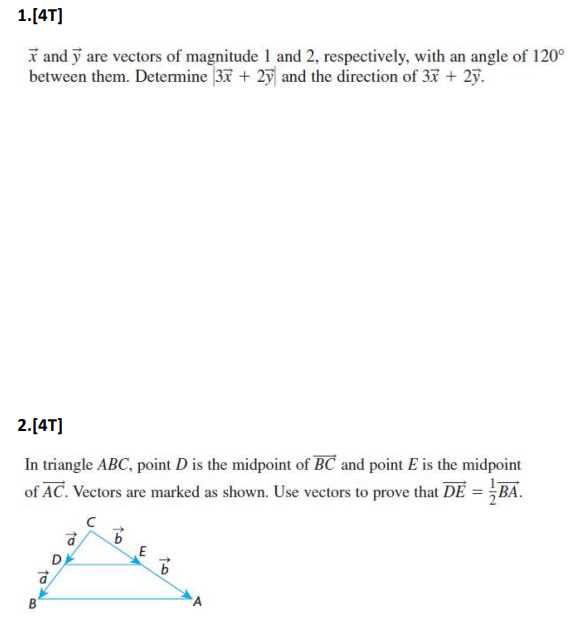 Solved 1.(3A) A(-2, 3, -5) And B(6, 7, 3) Are Two Points In | Chegg.com