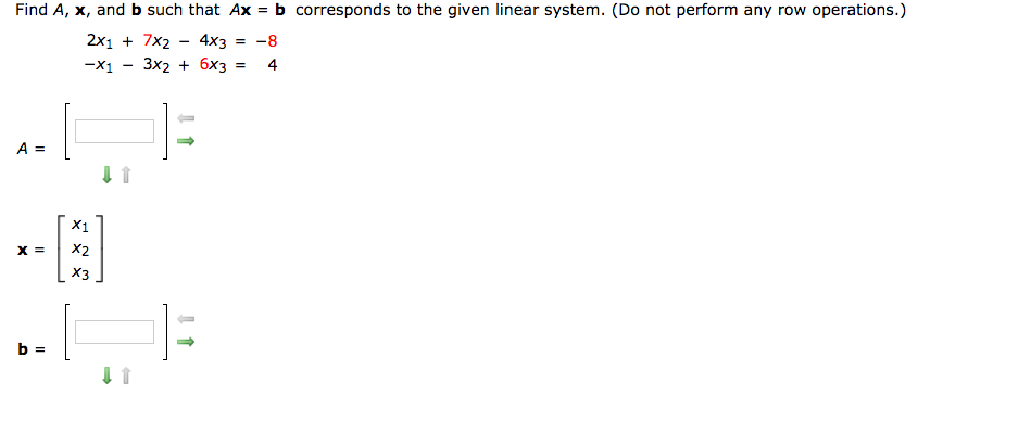 Solved Find A, X, And B Such That Ax = B Corresponds To The | Chegg.com