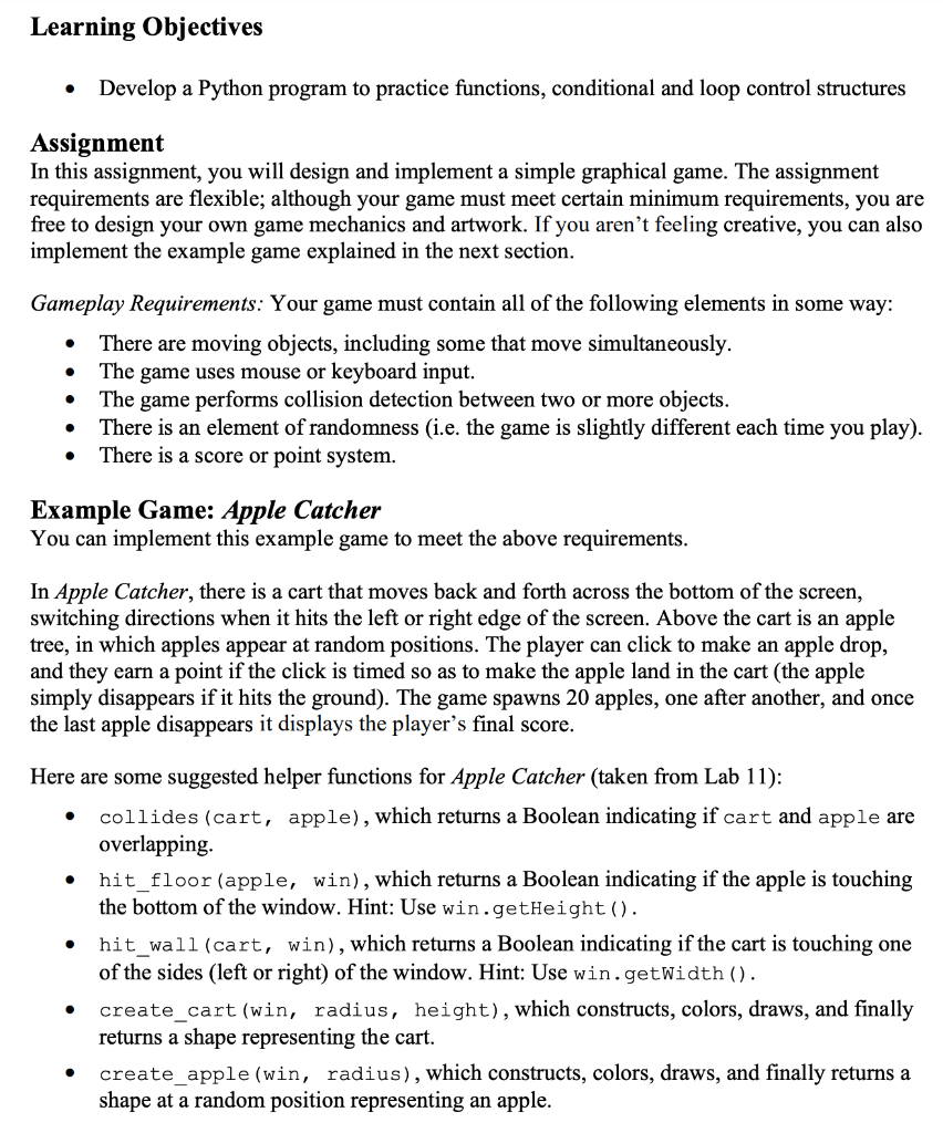 Learning Objectives Develop a Python program to | Chegg.com