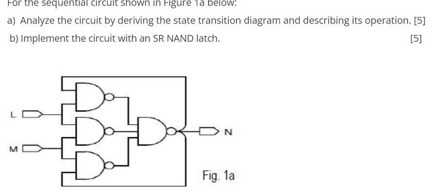 Solved For the sequential circuit shown in Figure 1a below: | Chegg.com