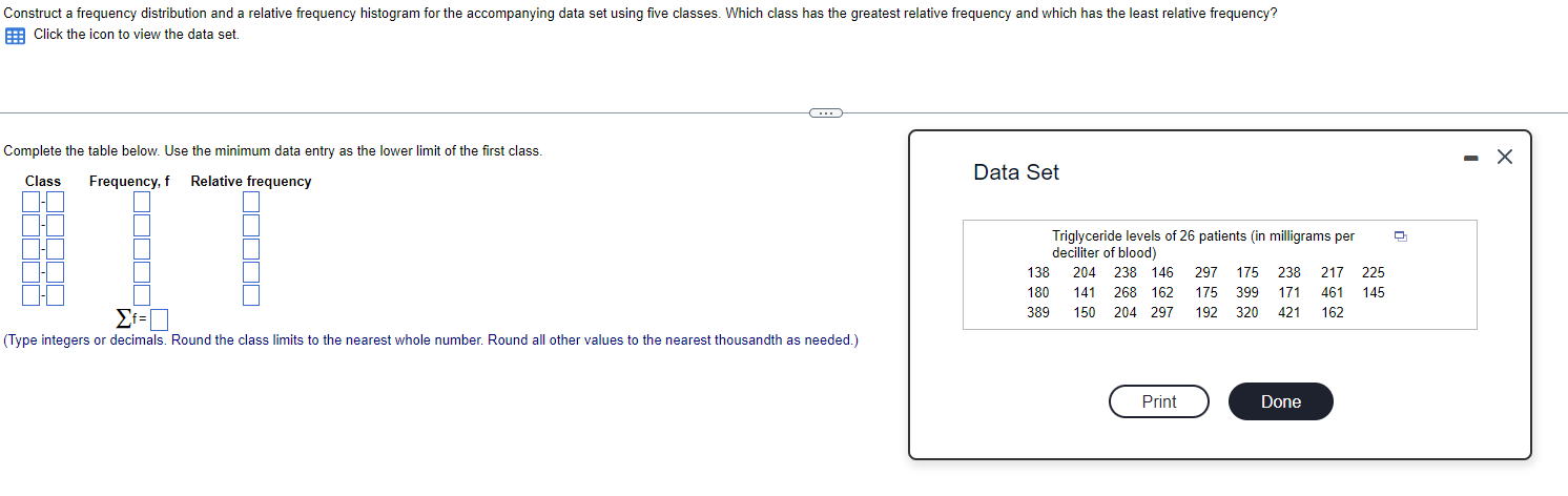 Solved Complete the table below. Use the minimum data entry | Chegg.com