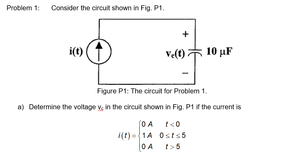 Solved b) Determine the voltage vc in the circuit shown in | Chegg.com