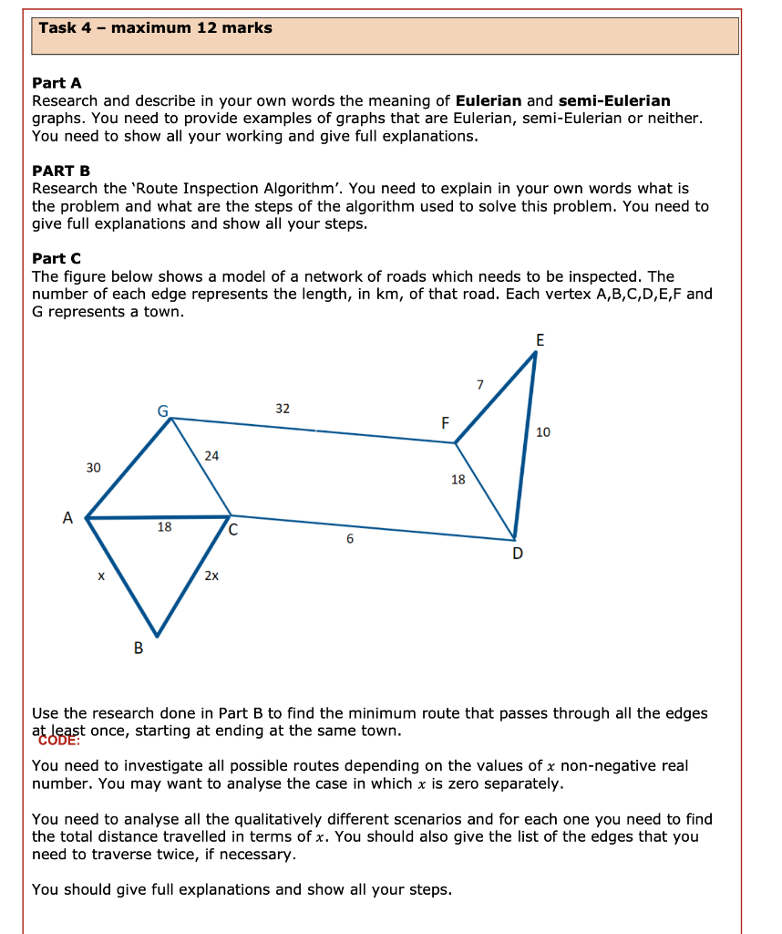 Solved Task 4 - maximum 12 marks Part A Research and | Chegg.com