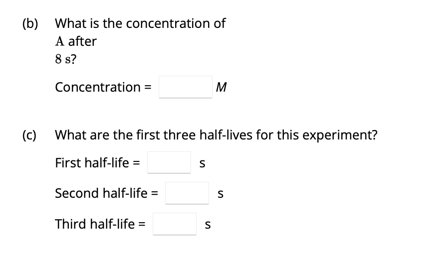 Solved Experimental Data For The Reaction A→2 B+C Have Been | Chegg.com