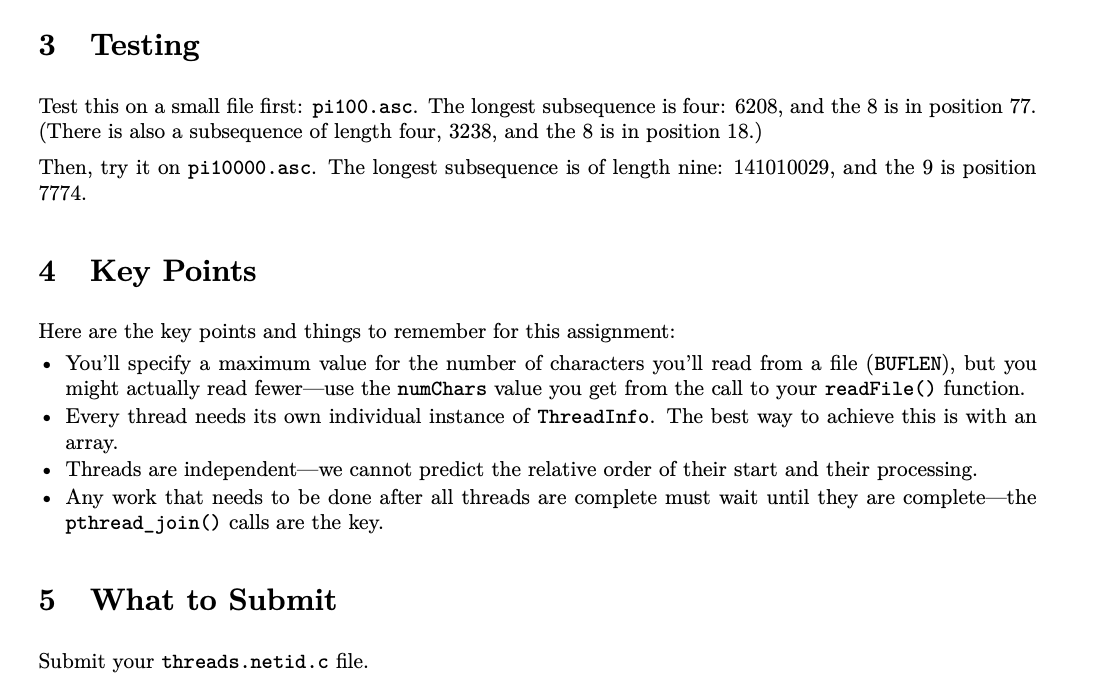 Solved 1 Threads You'll write a multithreaded program to | Chegg.com