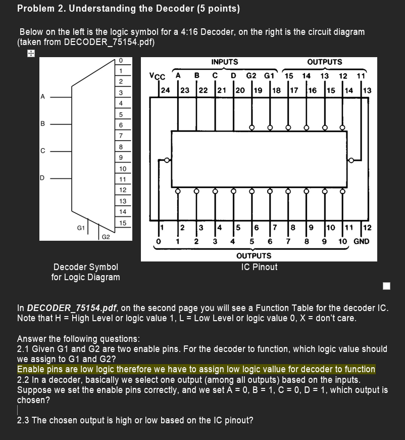 Solved For question 2.2, why is the output not 5? Since 0101 | Chegg.com