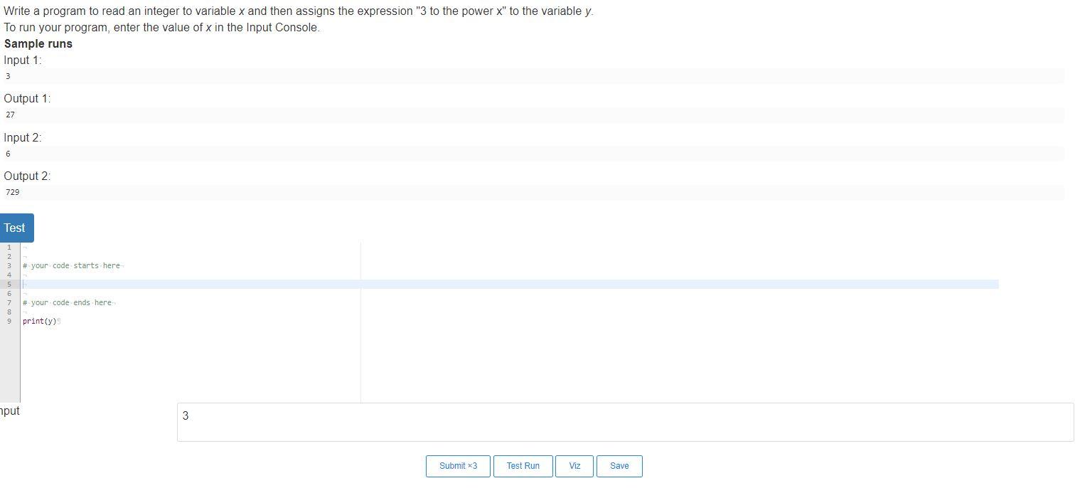 Solved Write a program to read an integer to variable x and | Chegg.com