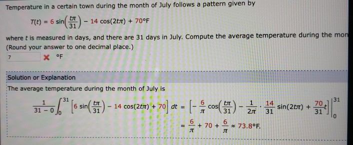 Solved Temperature in a certain town during the month of | Chegg.com