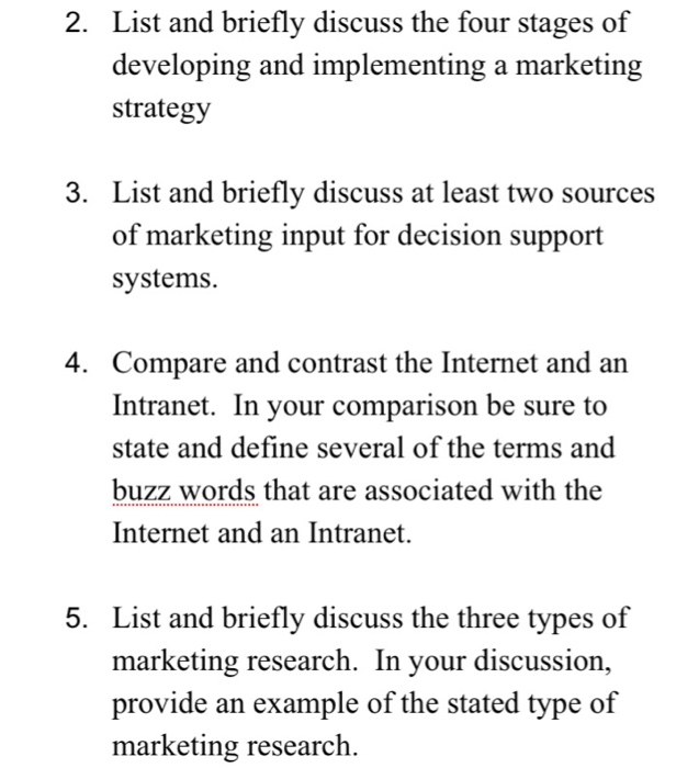 Solved List and briefly discuss the four stages of