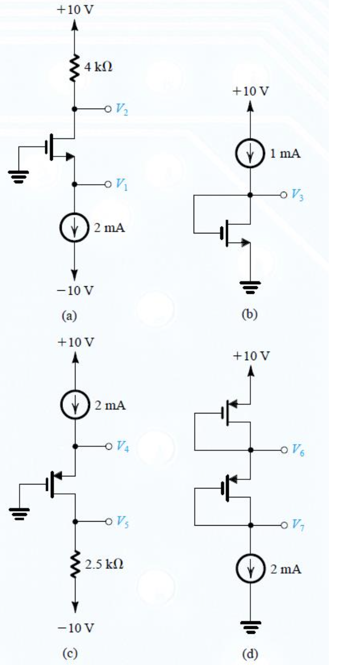Solved 5.55 In the circuits shown in Fig. P5.55, transistors | Chegg.com