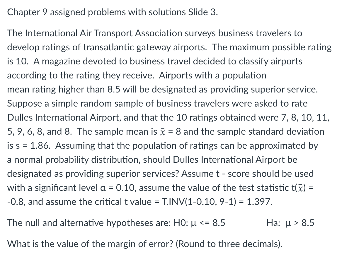 Solved Chapter 9 assigned problems with solutions Slide 3. | Chegg.com