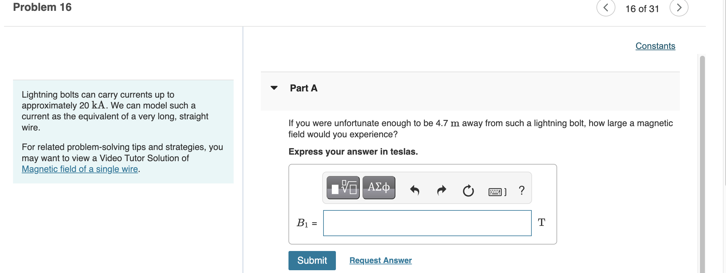 Solved Lightning bolts can carry currents up to Part A