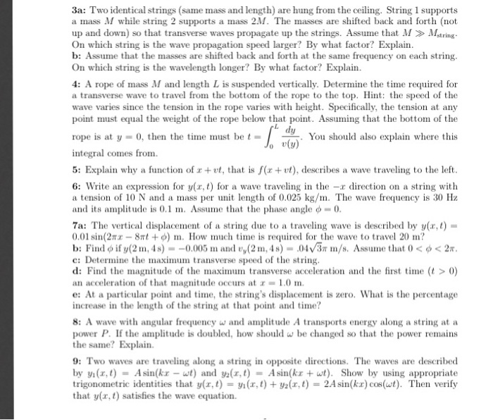 solved-3a-two-identical-strings-same-mass-and-length-are-chegg