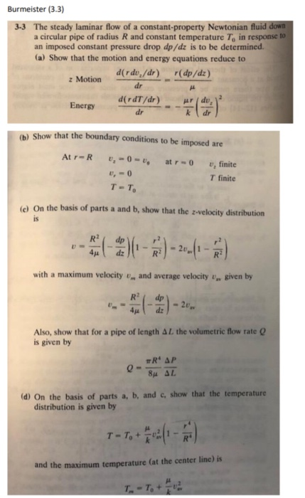 Solved From Burmeister Convective Heat Transfer Textbook. | Chegg.com