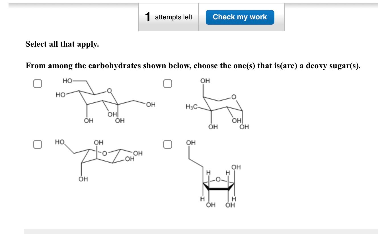 Solved Select all that apply. From among the carbohydrates | Chegg.com
